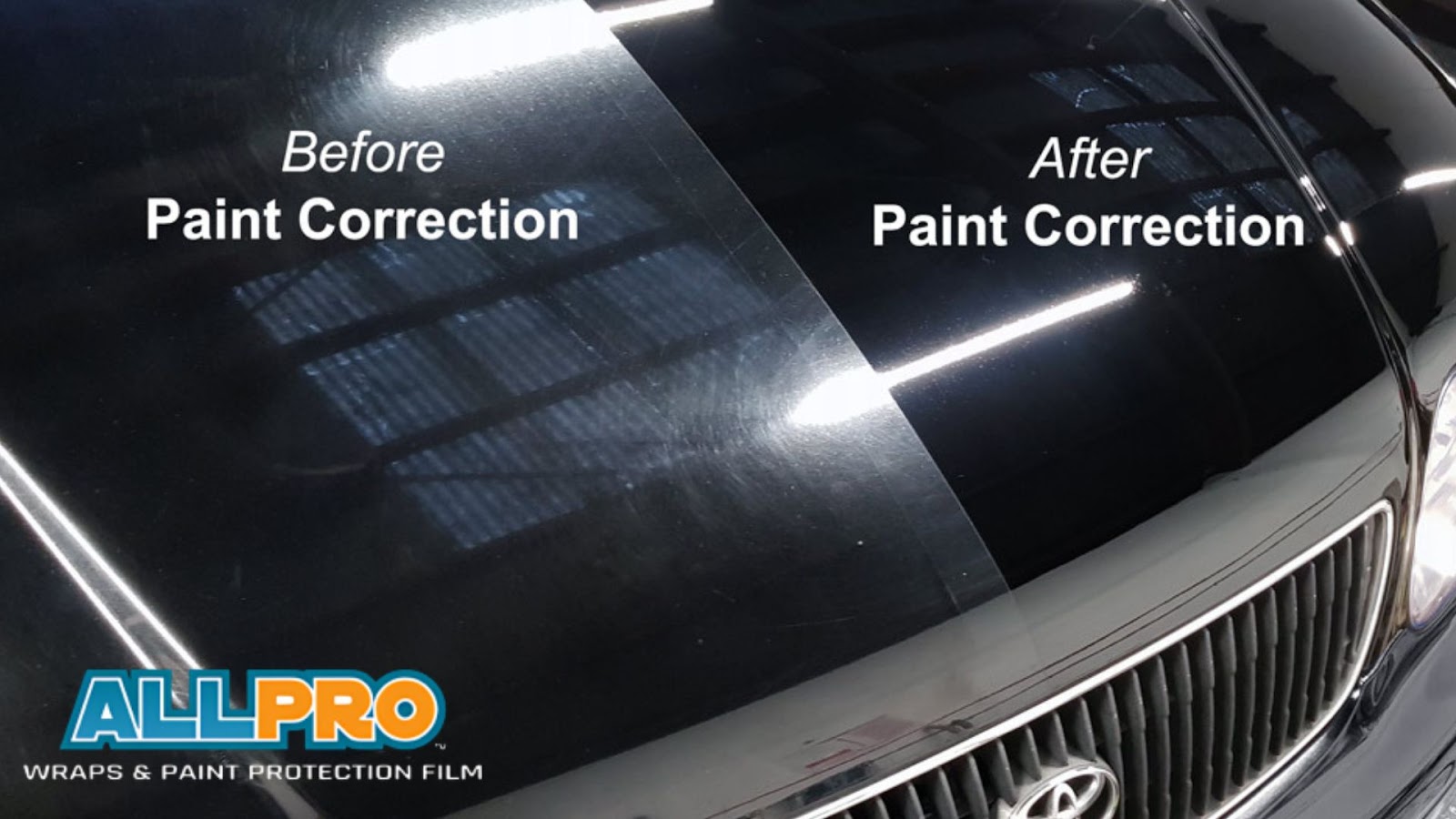 car paint correction before and after