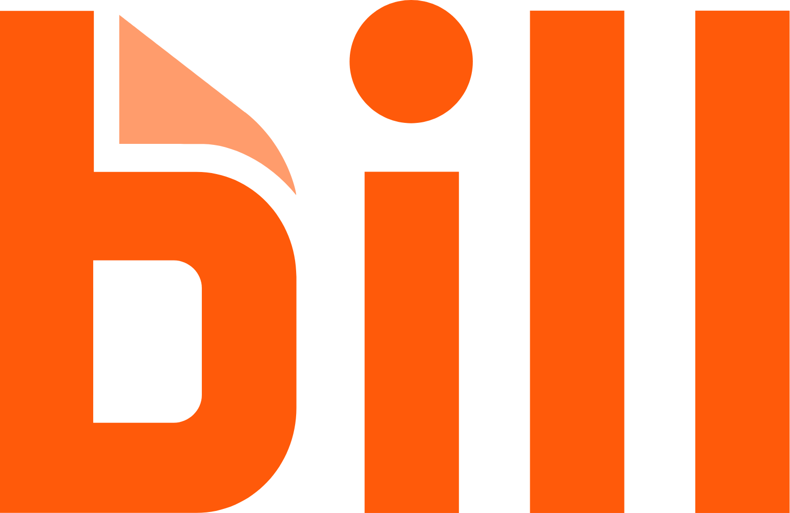 Logo of Bill, a financial automation platform, featuring bold orange text with a minimalist and modern design.