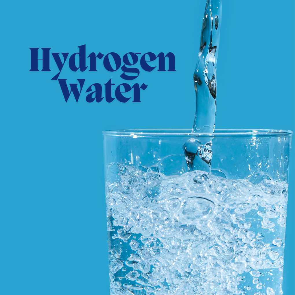 hydrogen water pour in a glass