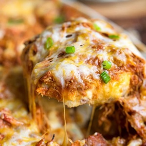 Loaded BBQ Pork Potato Casserole