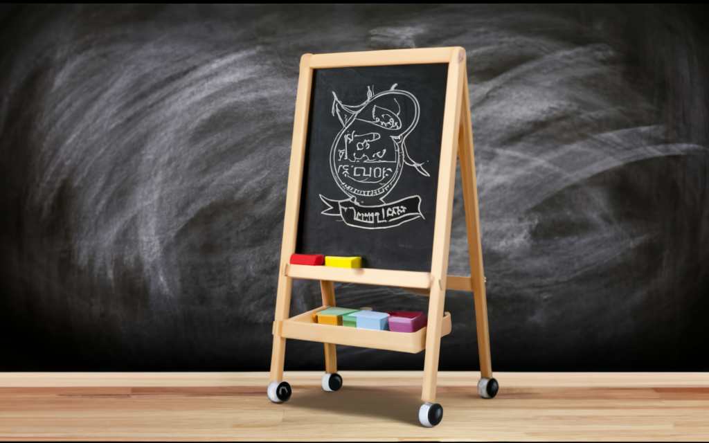 Economy Rolling Reversible Chalkboard with Wood Easel Price USA Sale