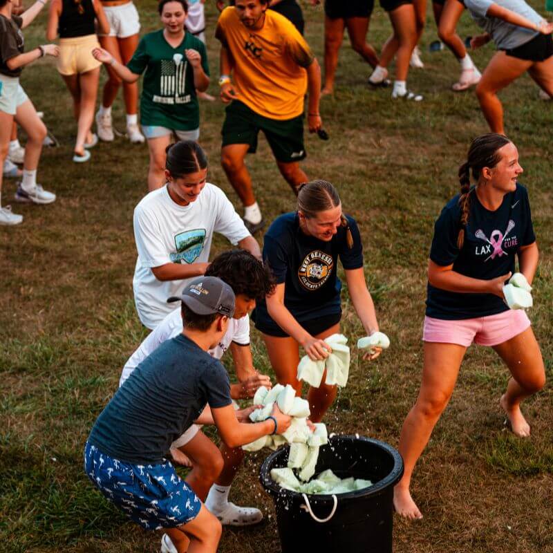 kids at summer sports camp playing medicine man