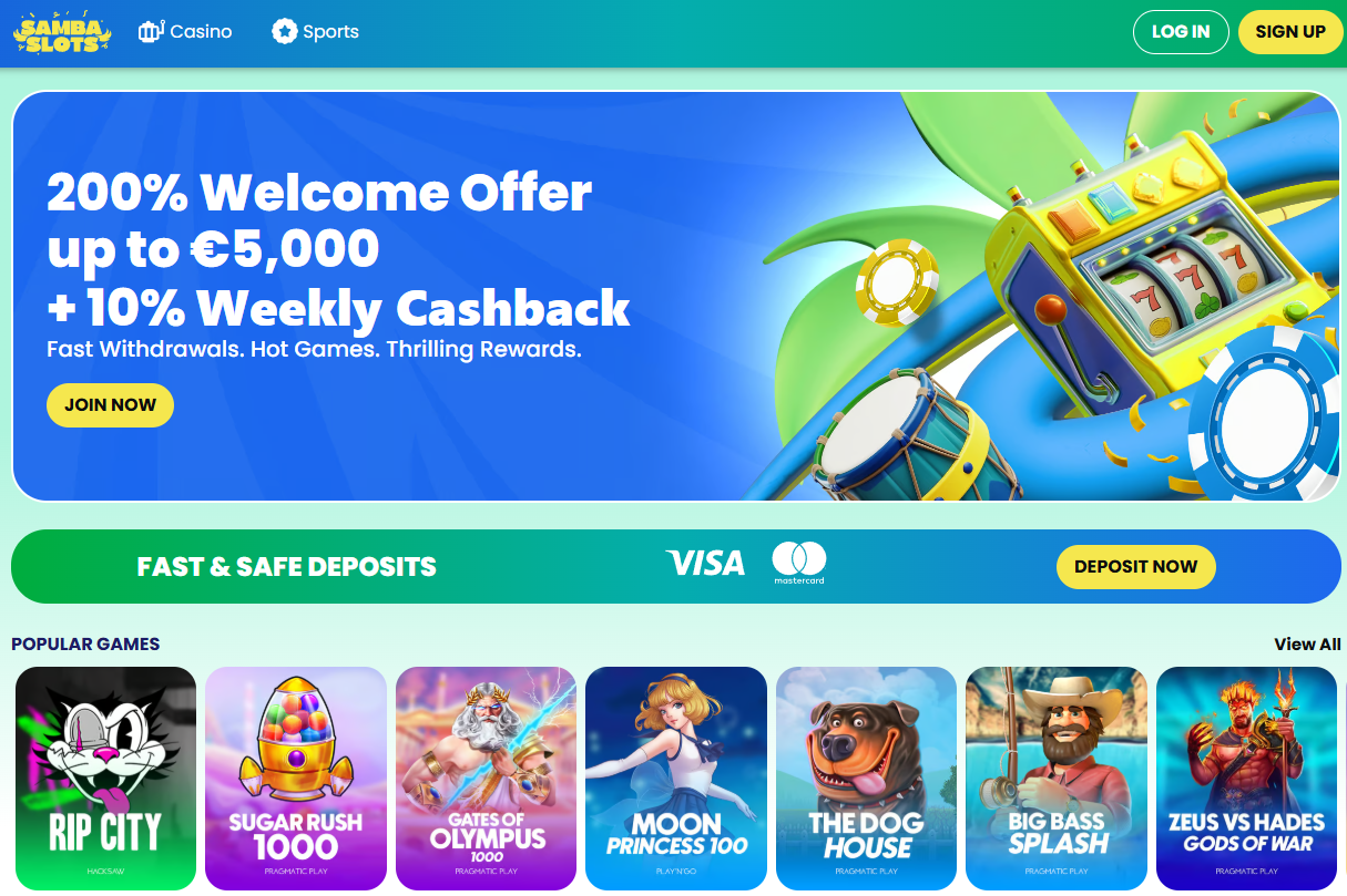 samba slots online casino