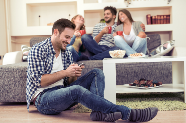 tips to prepare your home for an election party friends talking in remodeled living space custom built michigan