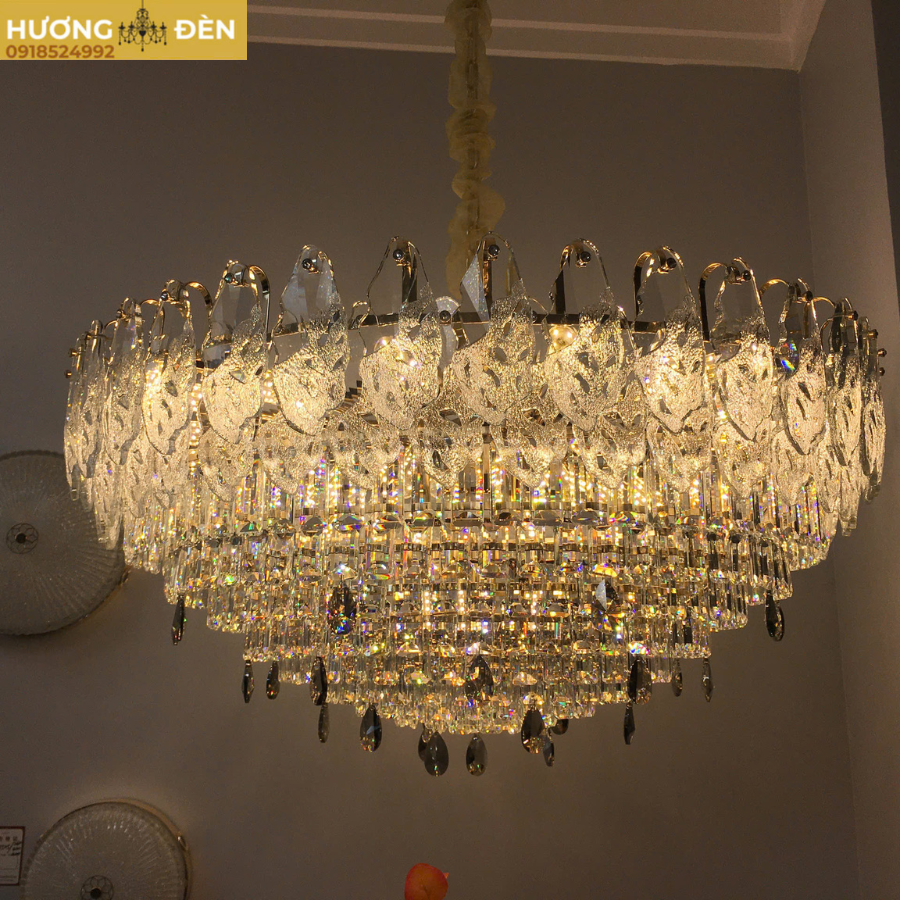 Đèn thả pha lê Ø800 - E14*18