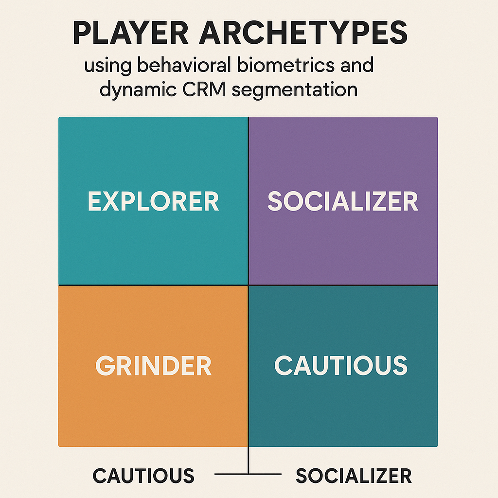 A Quadrant Distribution of Player Archetypes with Behavior Biometrics