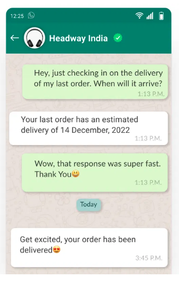 Delivery scheduling and coordination using whatsapp for logistics business