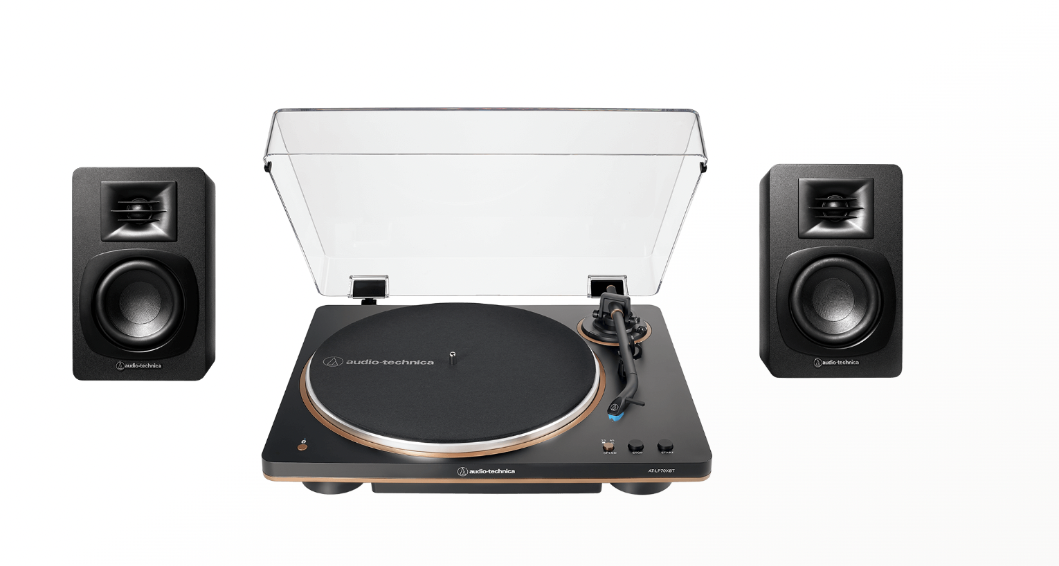 Automatic Wireless Belt-Drive Turntable and Speaker BundleAT-LP70XBT-BDL3X from Audio-Technica