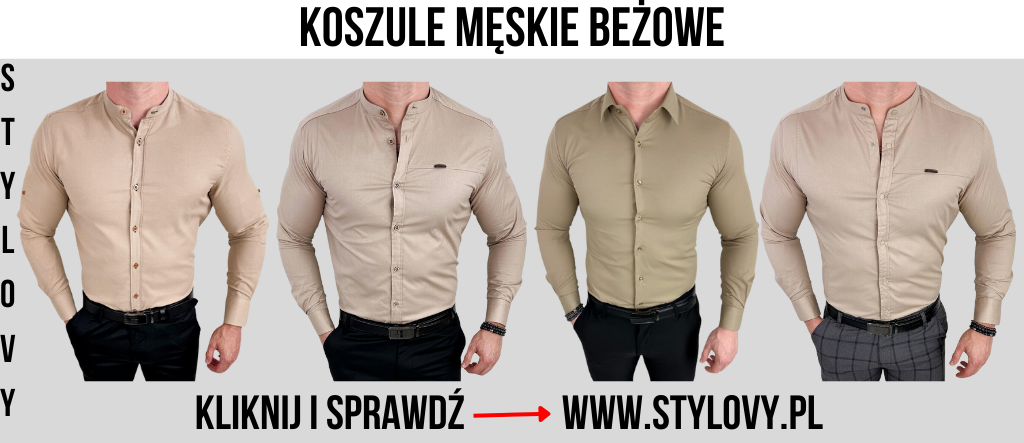 beżowa koszula męska