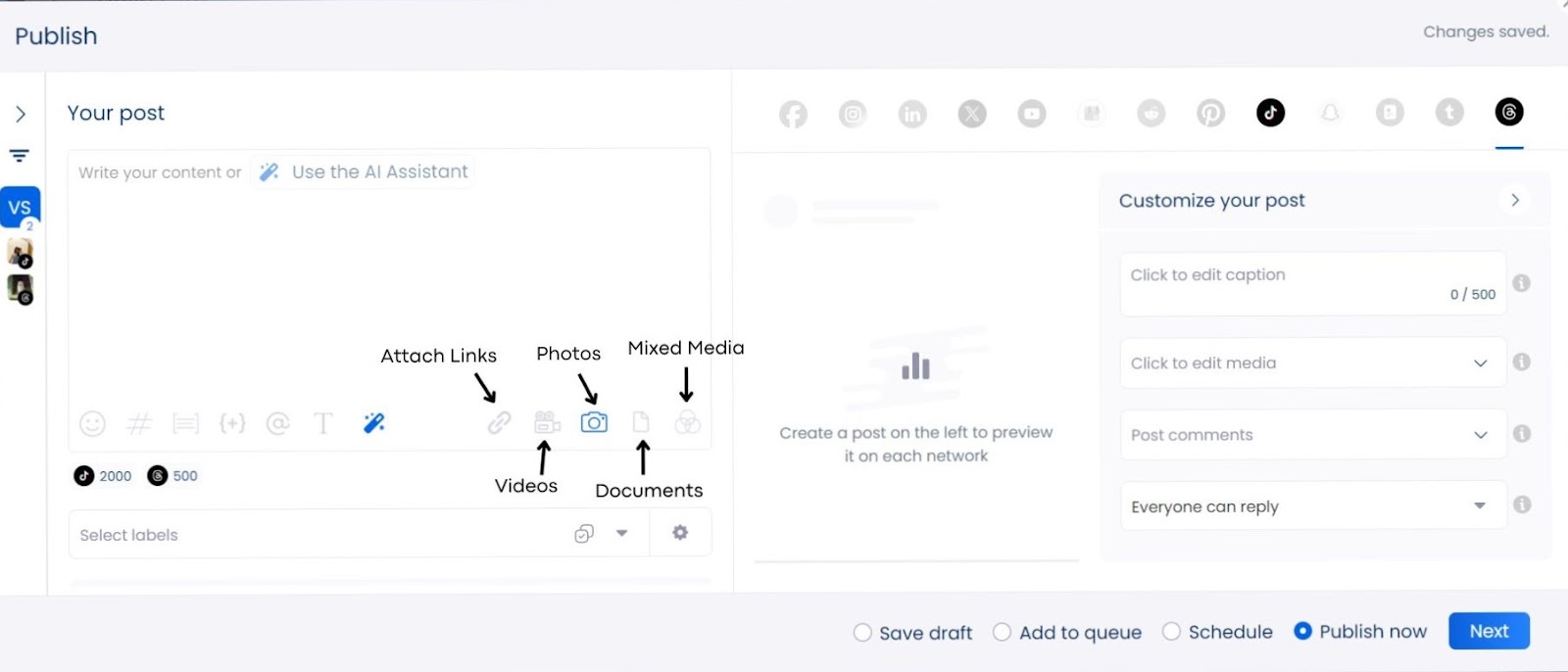 Steps to Schedule Thread Posts in Vista Social 3