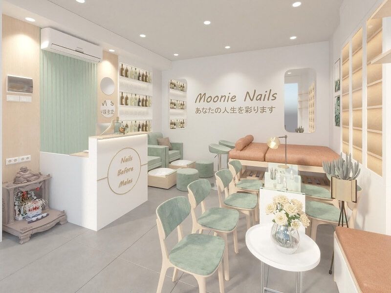 Những thiết kế tiệm nail nhỏ đẹp 2024