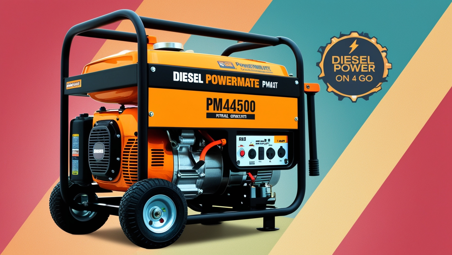  Diesel Powermate PM4500 4500 Watt Dual Fuel Compatible Portable Generator