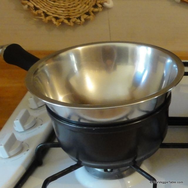 set up the double boiler