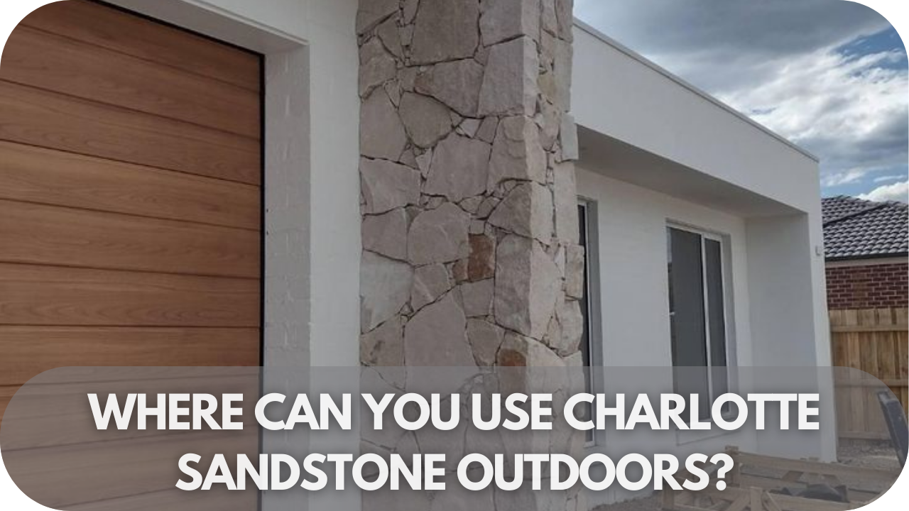 Beautiful outdoor space featuring Charlotte Sandstone in landscaping and architecture