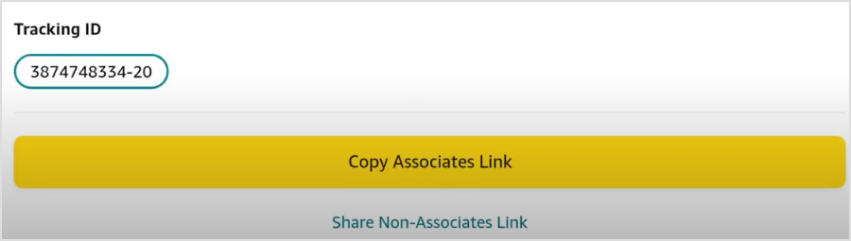 Copy your associates links