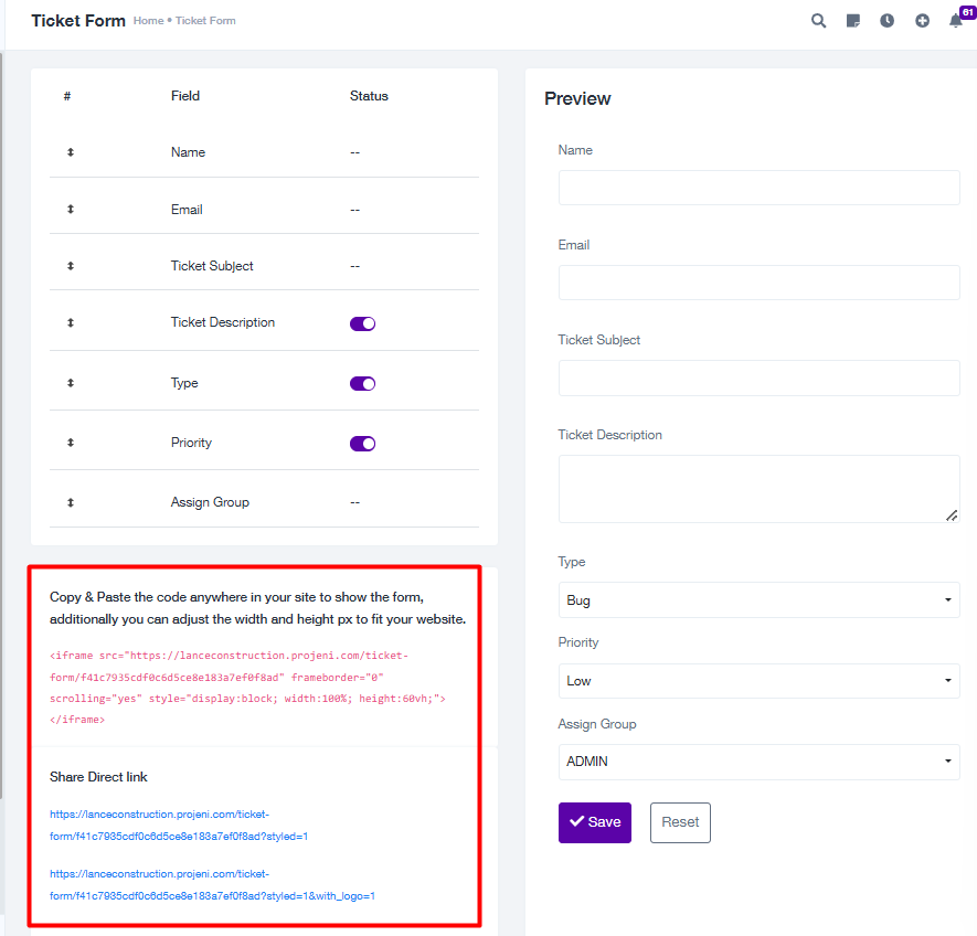 A screenshot of a ticket form

Description automatically generated