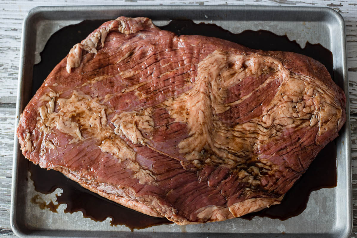Beef brisket with marinade