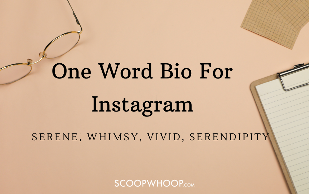 one word bio for instagram