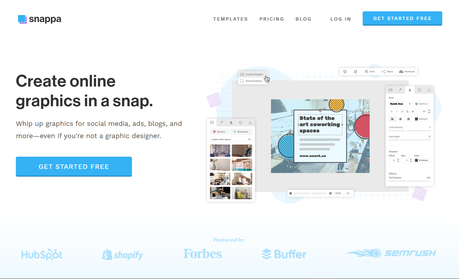 Snappa Homepage