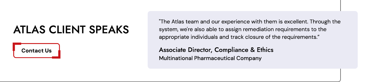 ComplyScore By Atlas Systems Customer Review