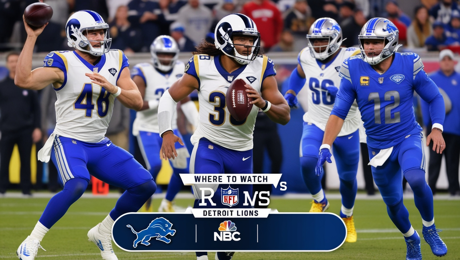 Where to Watch Los Angeles Rams vs Detroit Lions