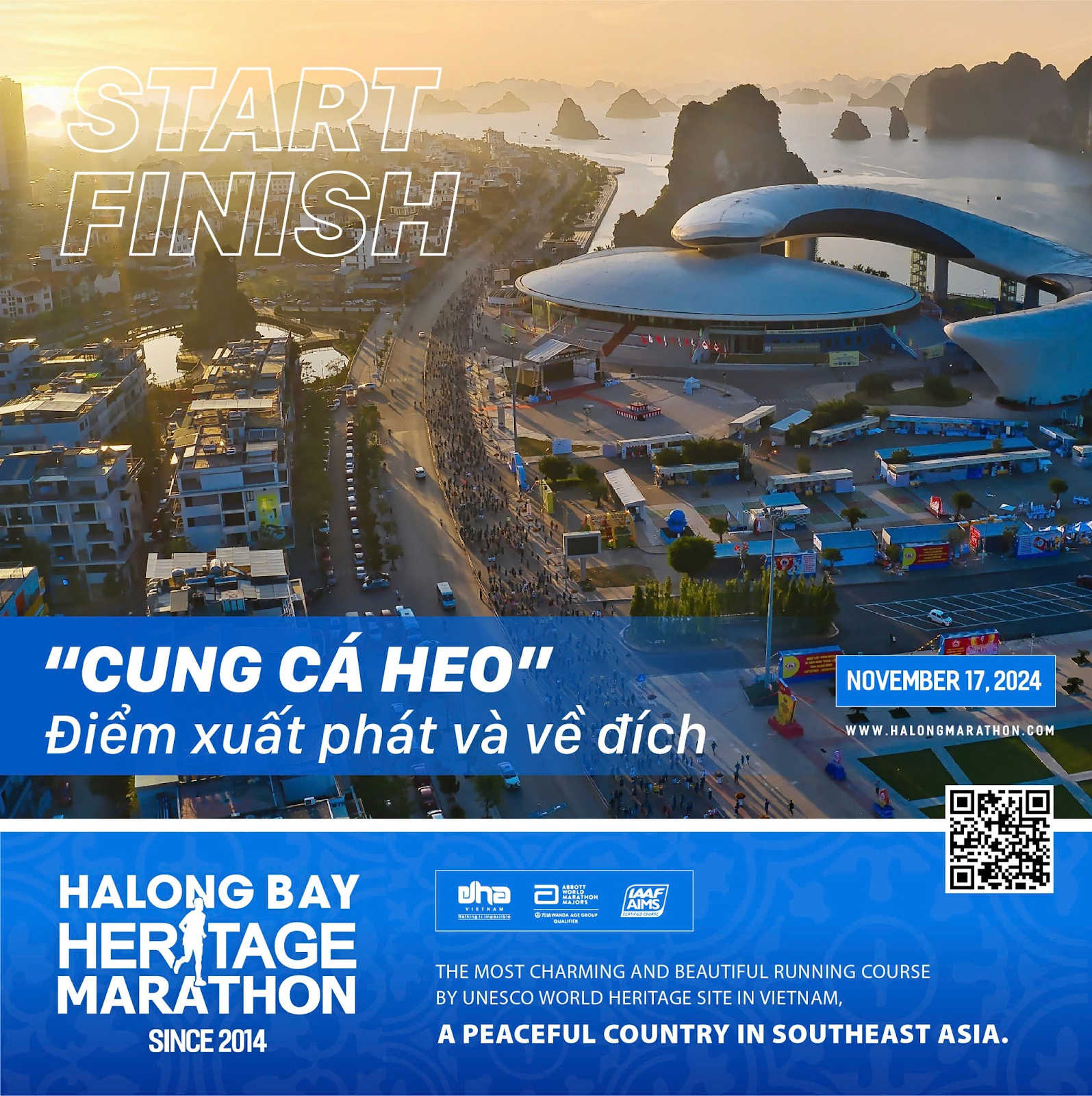 Cung cá heo: Điểm xuất phát và về đích Giải Marathon Quốc tế di sản Vịnh Hạ Long 2024