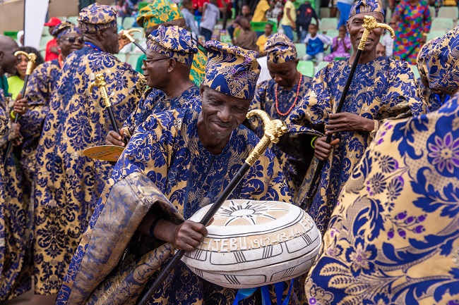 men in damask at ojude oba