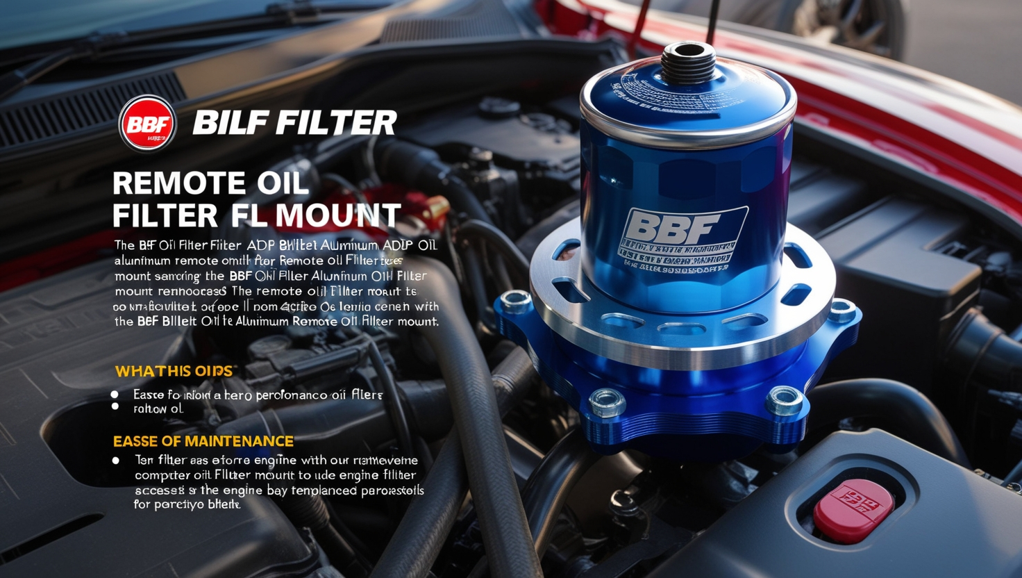 BBF Oil Filter ADP Billet Aluminum