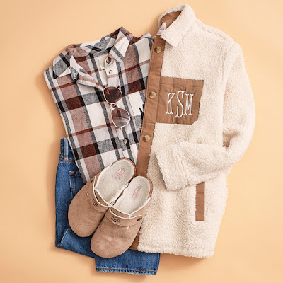 Monogrammed Casual Button Down Tunic