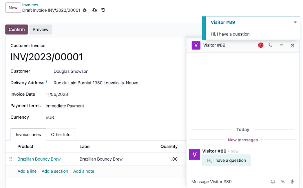 Odoo Live Chat Support