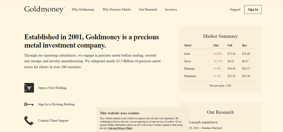 logo of GoldMoney