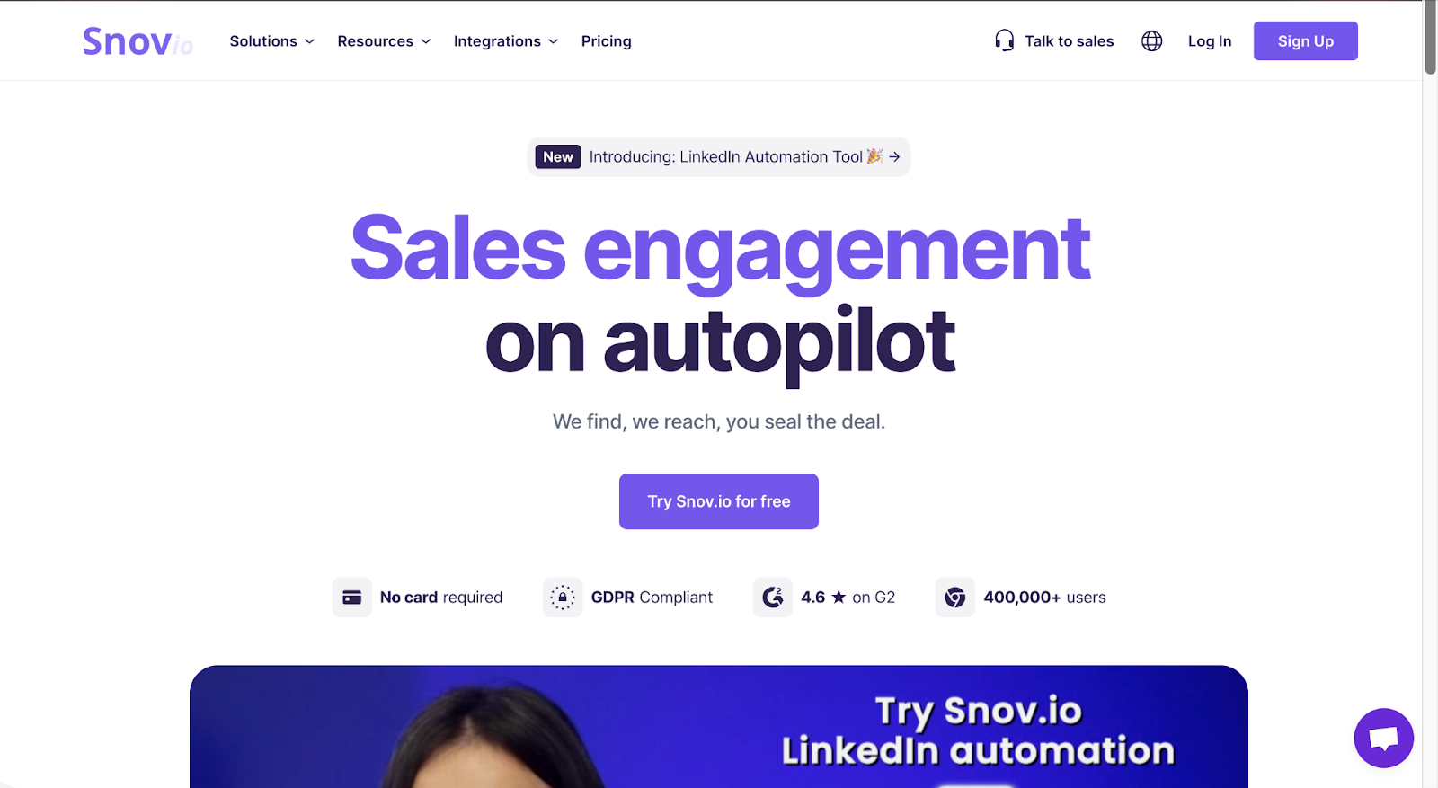 Snov.io Landing Page