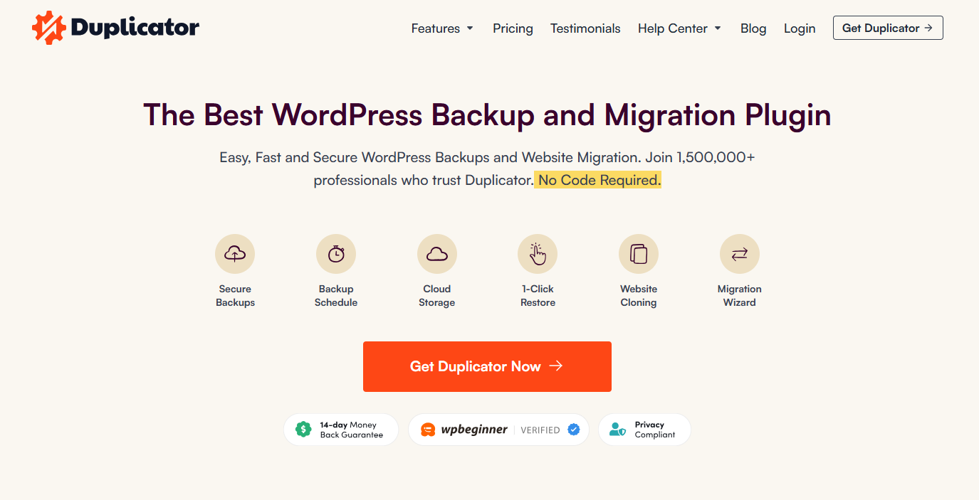 Duplicator best wordpress backup plugin