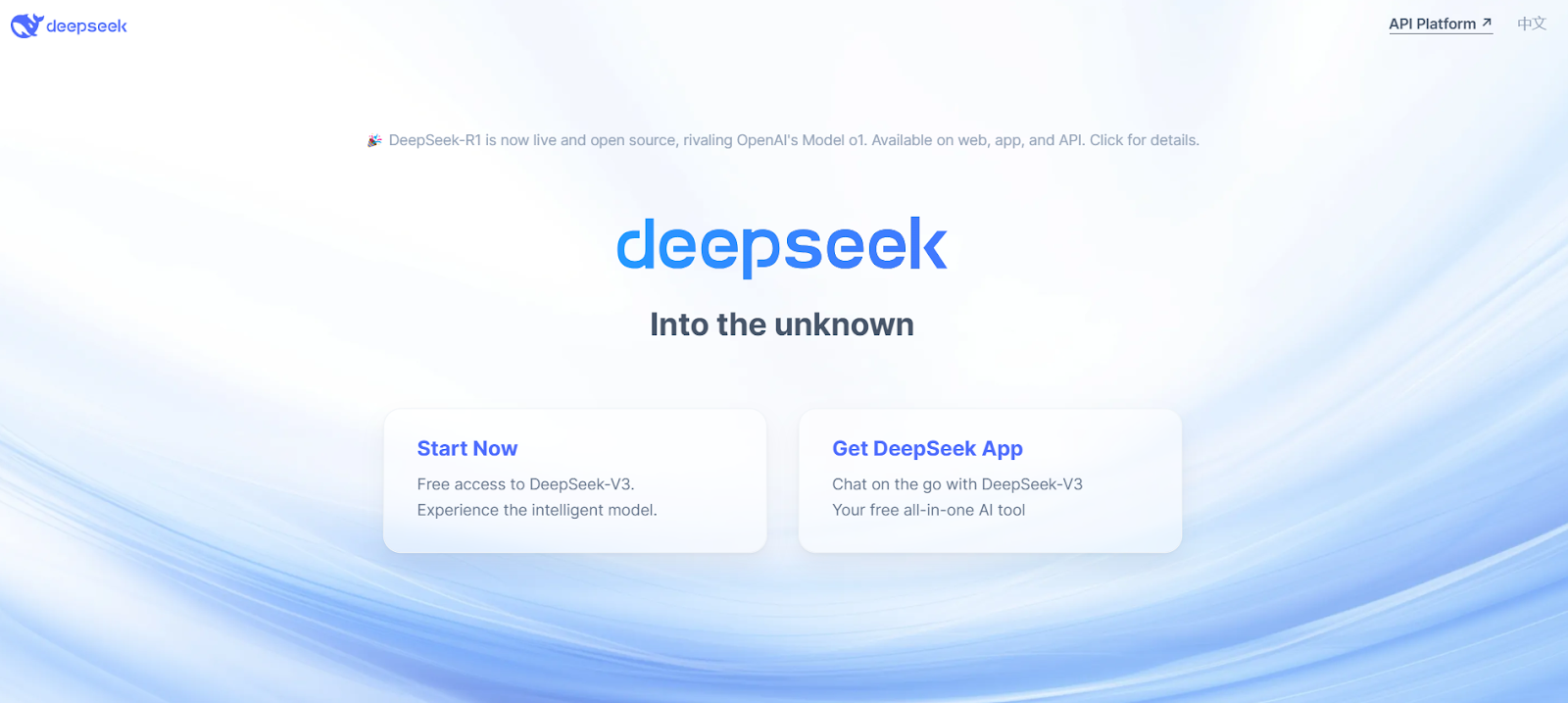 a screenshot of deepseek ai