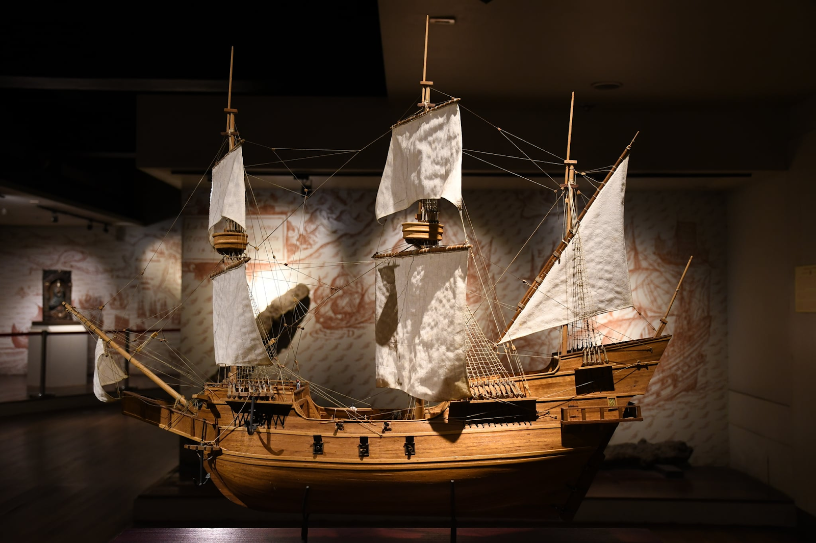 A photo of model of the San Diego Ship