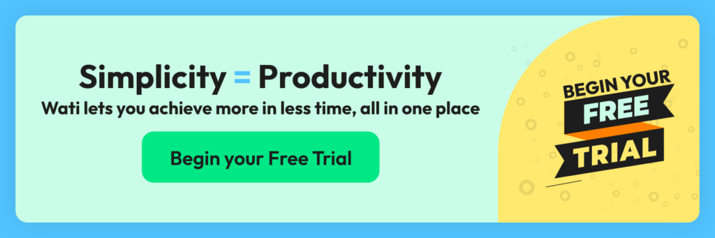 sign up for a free Wati trial 