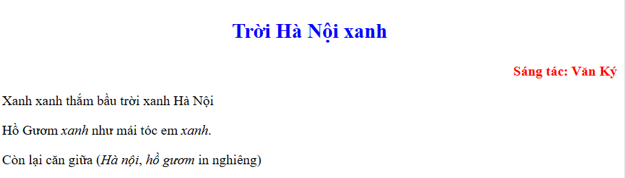 BÀI 14. ĐỊNH DẠNG VĂN BẢN BẰNG CSS