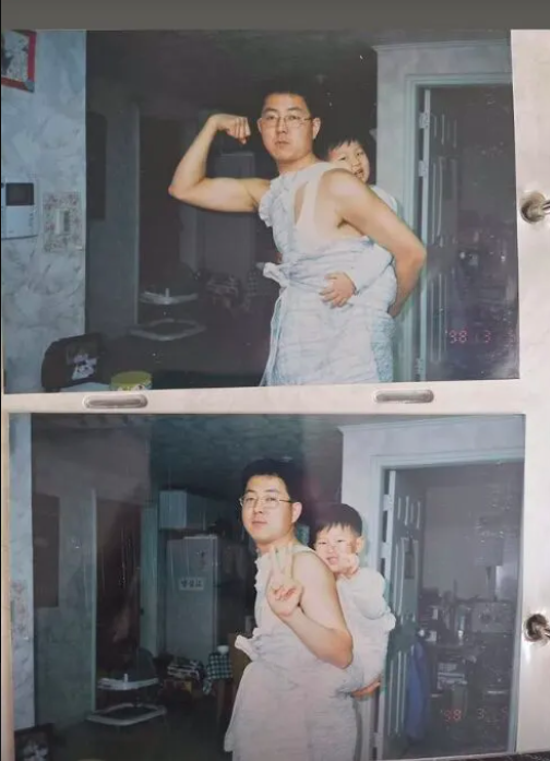 This contain an image of January 20, RM treated fans to heartwarming Instagram stories featuring himself and his dad. 