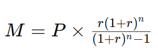 Mortgage payment formula Image