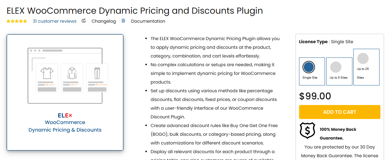 Elex discount on WooCommerce plugins​
