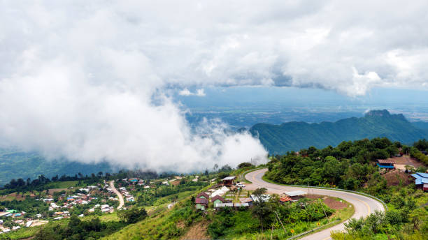 A road on a hill with clouds

Description automatically generated