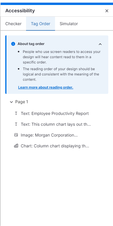 venngage tag order checker