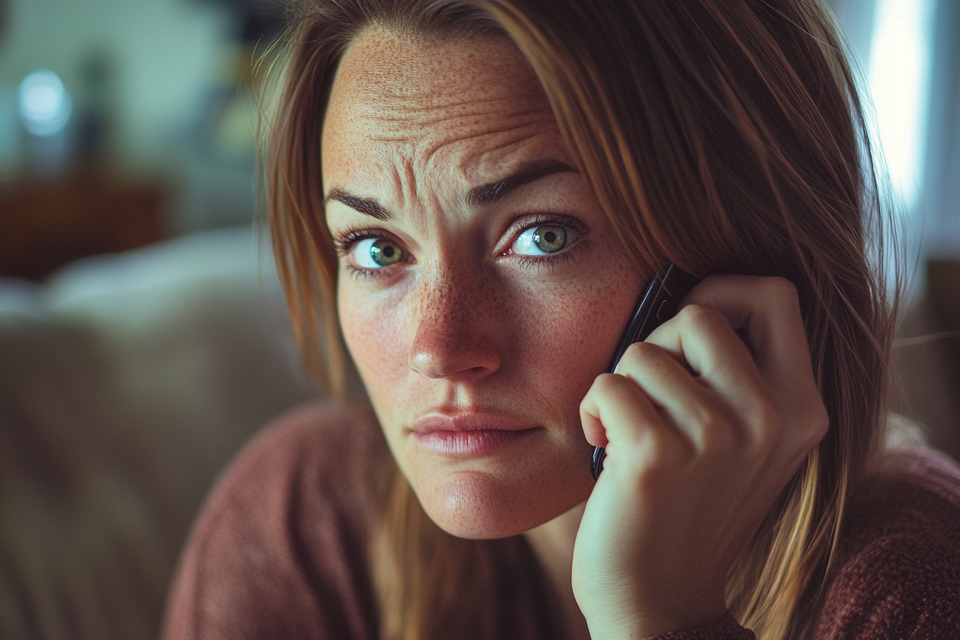 A woman talking on the phone | Source: Midjourney