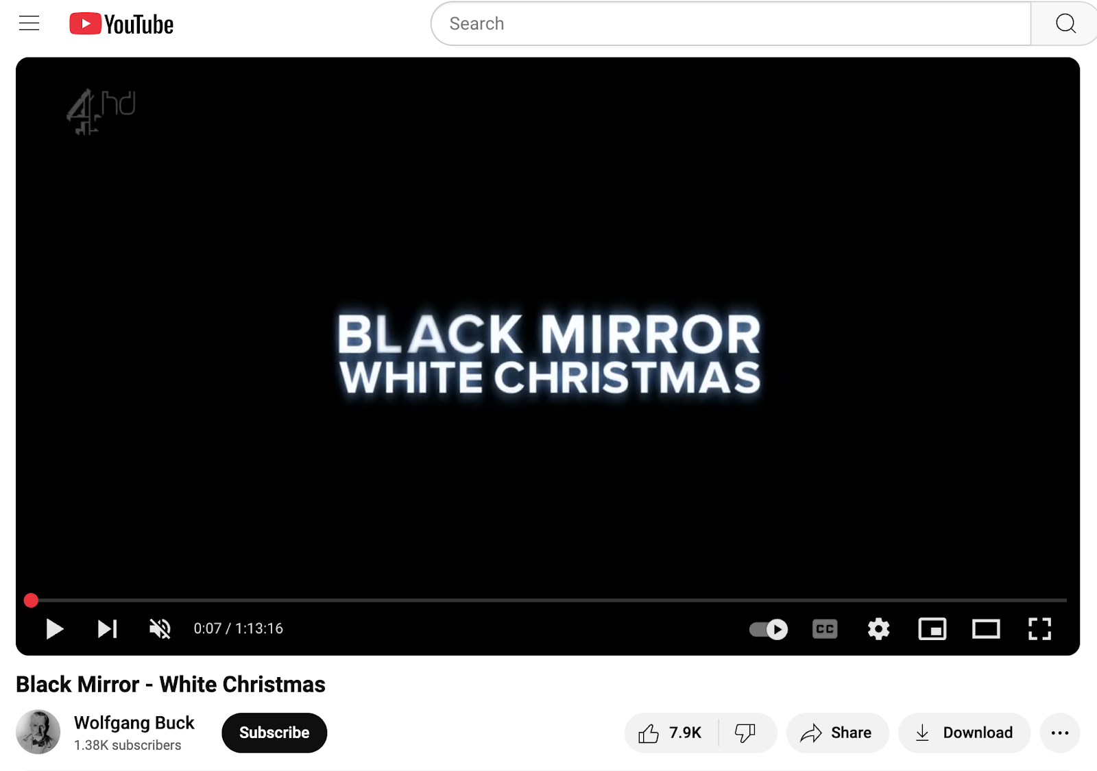 Black Mirror on YouTube