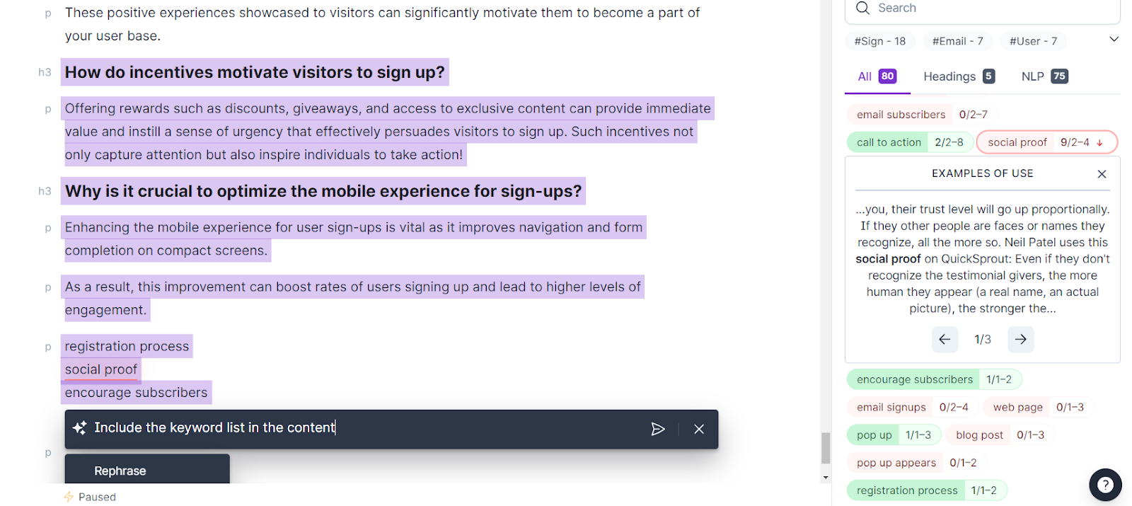 Surfer SEO optimization
