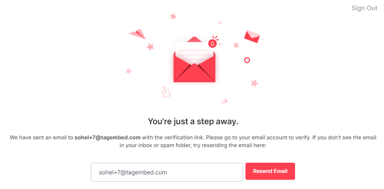 Tagbox email verification