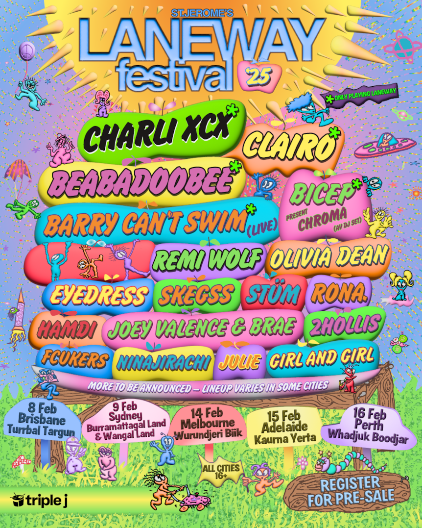 Charli XCX, Beabadoobee and Clairo headline massive Laneway Festival 2025 -  triple j