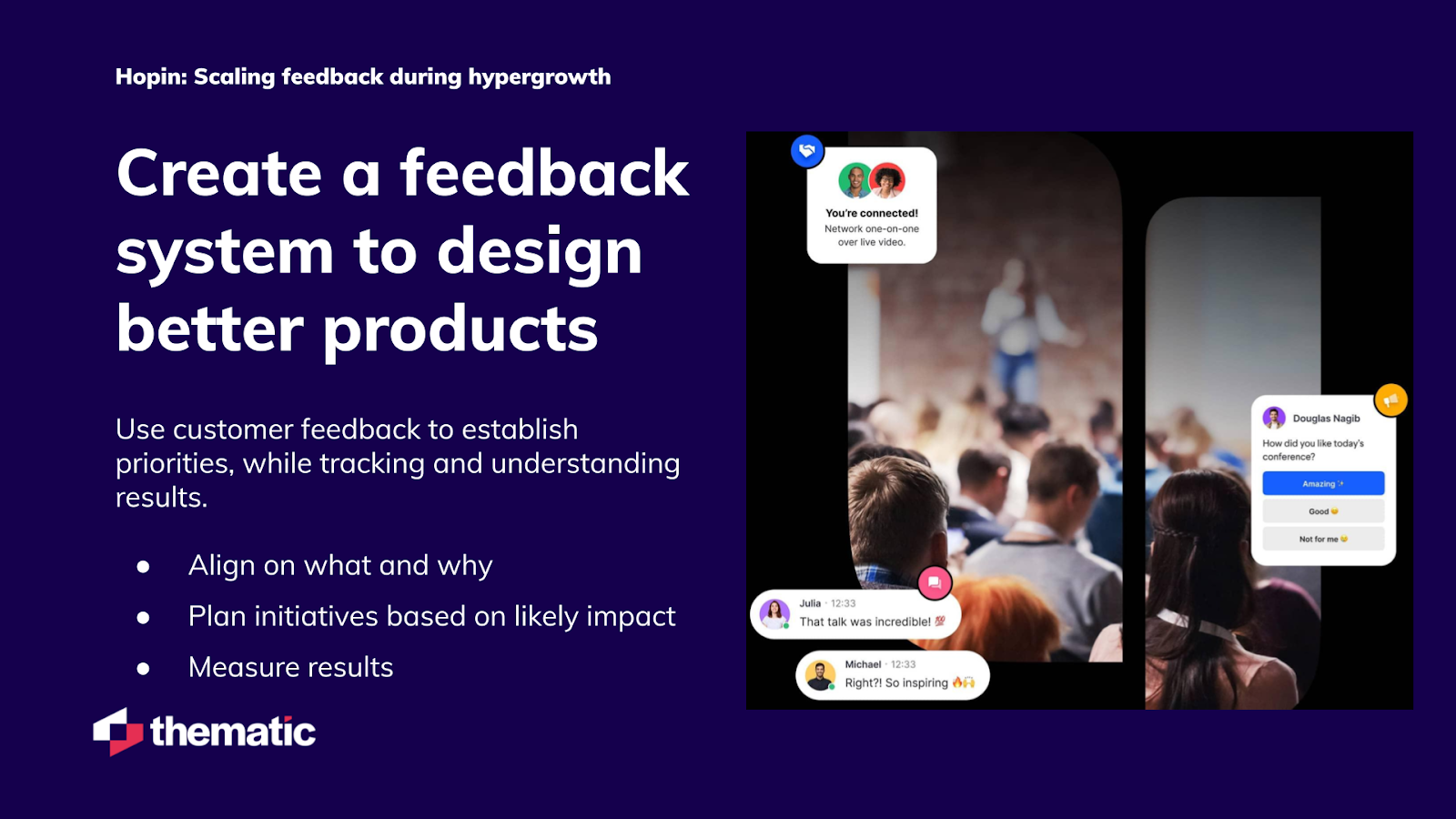 Create a customer feedback system with Thematic to design better products