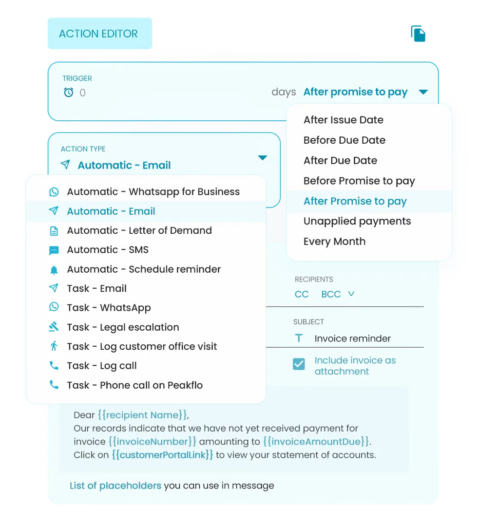 Multi-Channel Reminder Automation in automated billing system