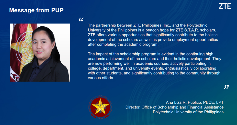 ZTE honors outstanding students through its scholarship Program in the Philippines